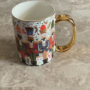 Rifle Paper Co Nutcracker Mug with Gold Handle